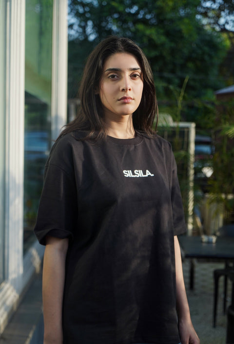 Silsila Black Oversized Tee
