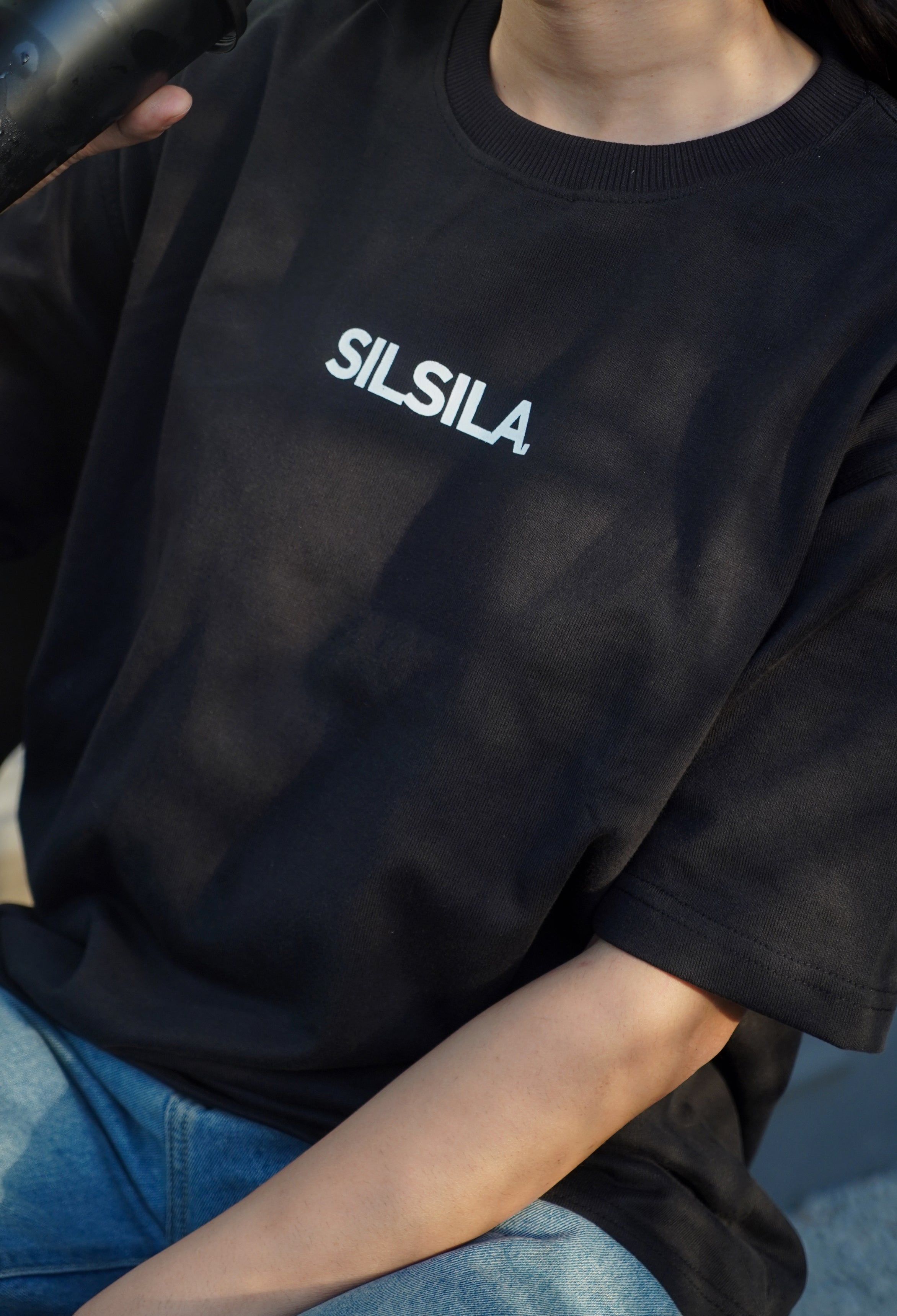 Silsila Black Oversized Tee